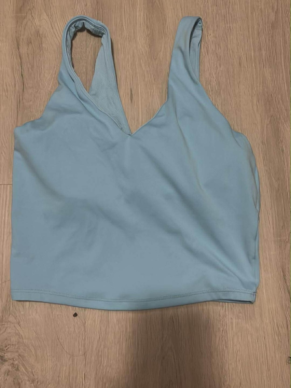 all in motion Light Blue V-Neck Crop Athletic Tank